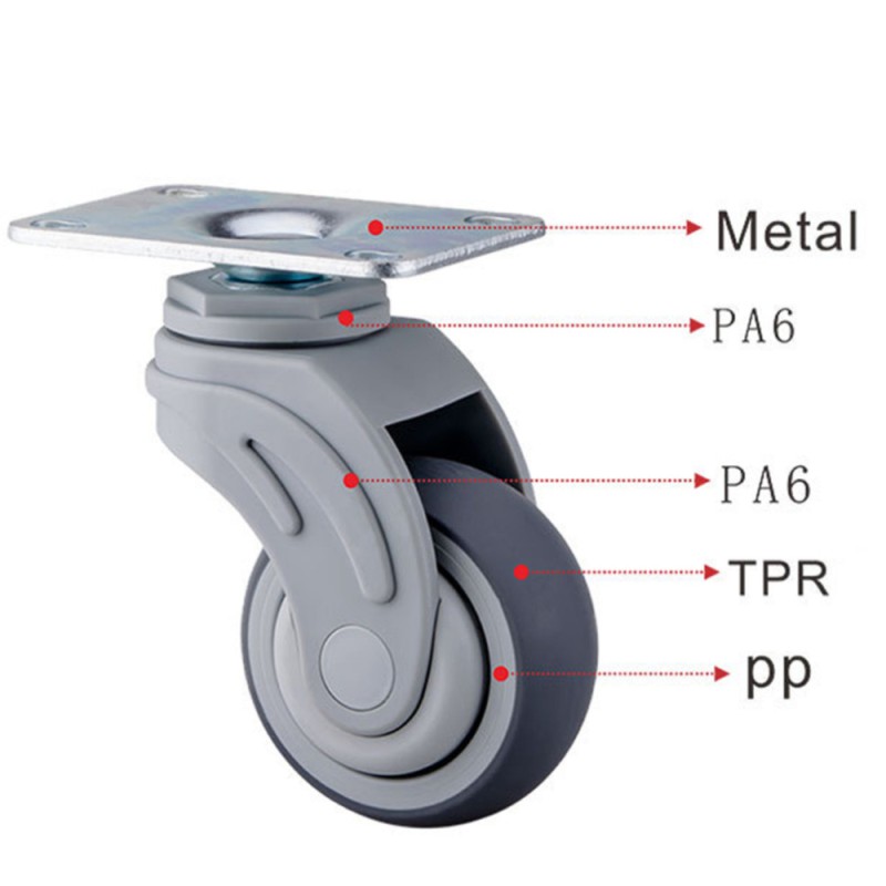 3" Medical Hospital Caters Swivel Plate Caster (Item NO. # 52E075） 