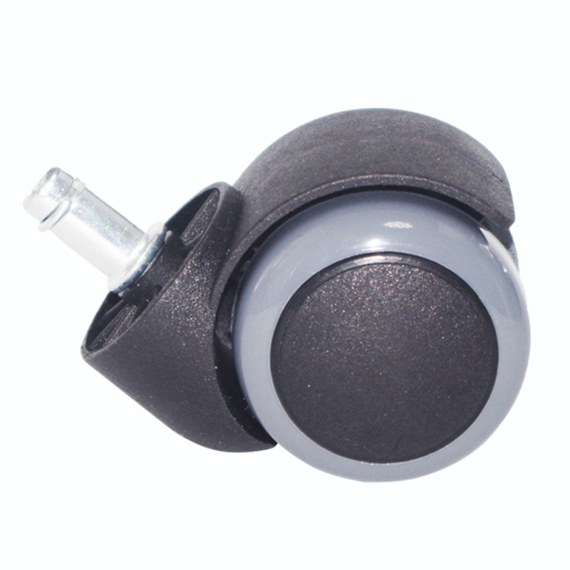 Office Chair Replacement Wheels Set of 5 - Dual 2 Inch Soft Chair Casters Black grey color (Item #59050APUS) 