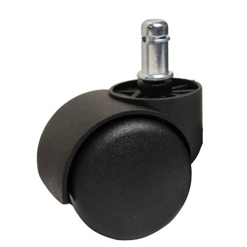 Office Chair Replacement Wheels Set of 5 - Dual 2 Inch Chair Casters Black  (Item #59050AS)