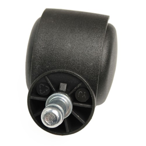 Office Chair Replacement Wheels Set of 5 - Dual 2 Inch Chair Casters Black  (Item #59050AS)