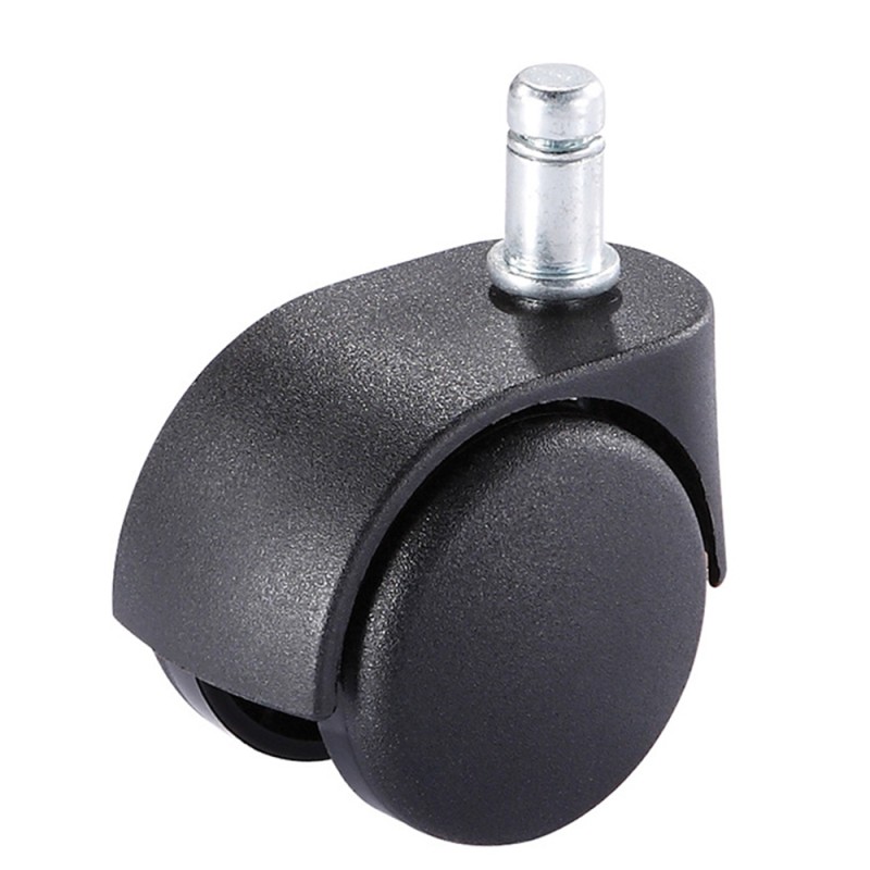 Office Chair Replacement Wheels Set of 5 - Dual 2 Inch Chair Casters Black  (Item #59050DS)