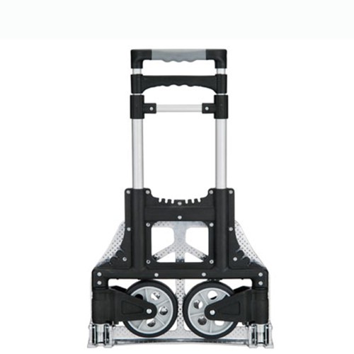 Aluminum Folding Hand Truck 154 Lbs. Capacity Adjustable Length Push Trolley (Item # 2WL-AL70) 