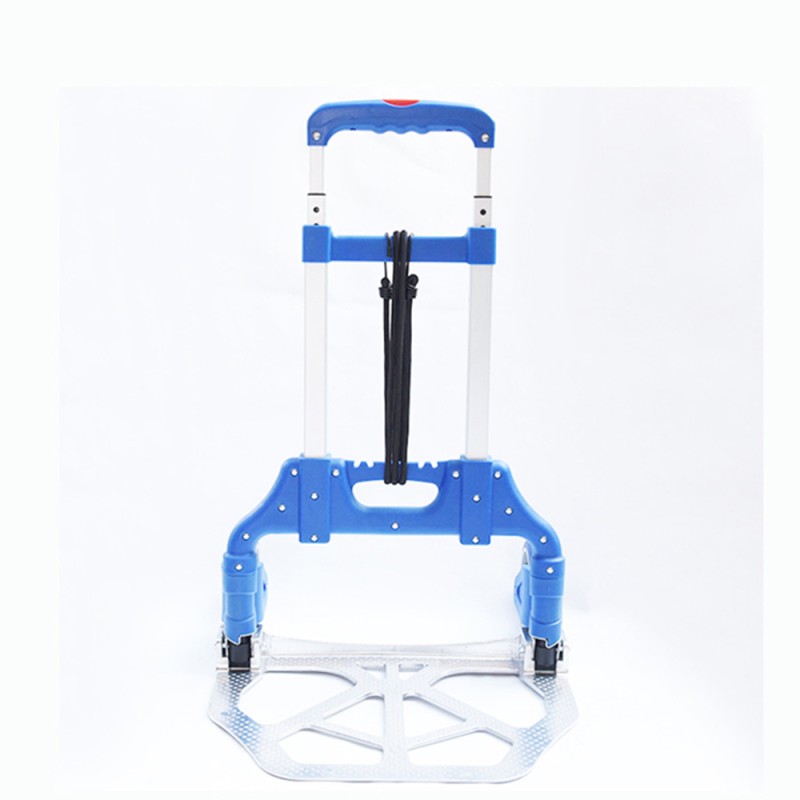 Aluminum Folding Hand Truck 154 Lbs. Capacity Adjustable Length Push Trolley (Item # 2WL-AL70) 